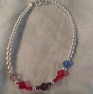 Sterling Silver Handmade Beaded Bracelet